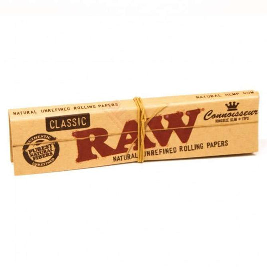 RAW Connoisseur Kingsize Slim Rolling Papers & Tips