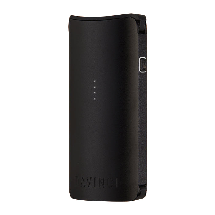 Black Miqro-C vaporizer against a white background.
