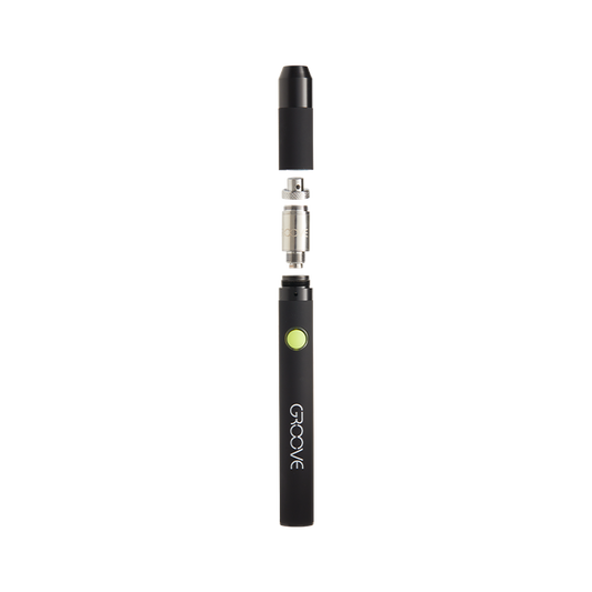 Seperate parts of the Groove Cara Vape Pen.