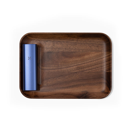 Periwinkle Pax Plus on top of Wooden tray.