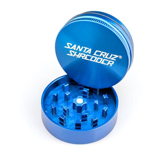 Blue Medium 2 Piece grinder by Santa Cruz Shredder.